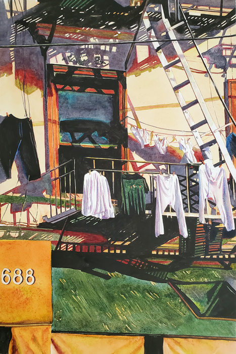 Clothes on line, urban laundry